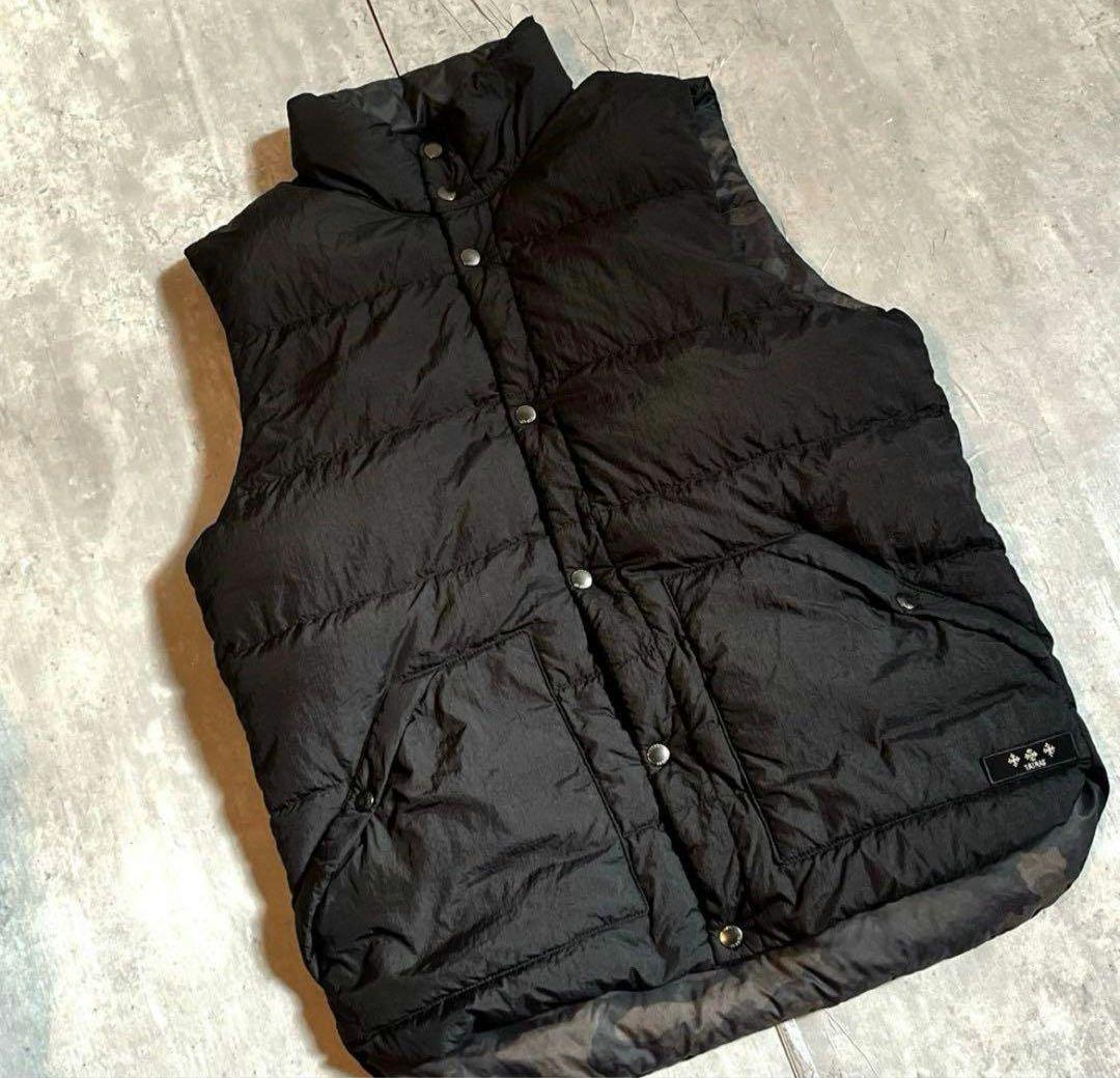 最高級　TATRAS タトラス リバーシブルダウンベスト　黒×迷彩　y2k