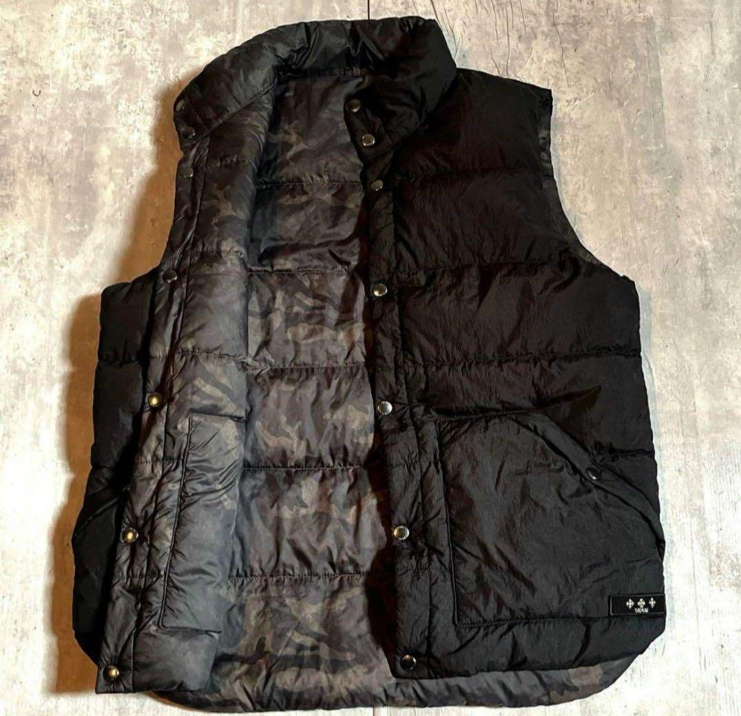 最高級　TATRAS タトラス リバーシブルダウンベスト　黒×迷彩　y2k