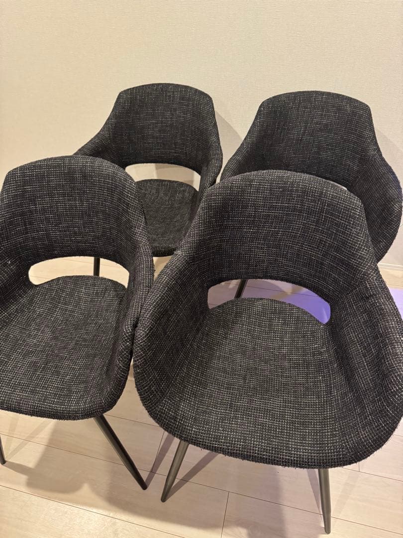 黒いファブリックチェア　※専用ページ