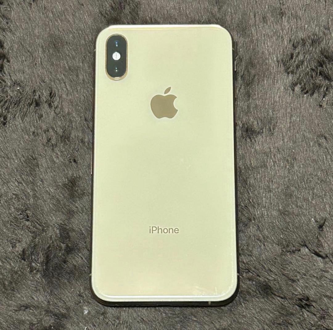 【美品】Apple iPhone X ゴールド 本体 アイフォンXS 初期化済み