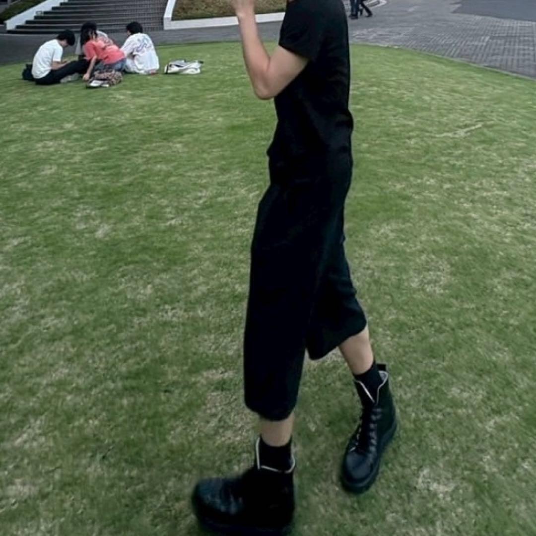 ANN DEMEULEMEESTER ブラック ワイドパンツ XXS