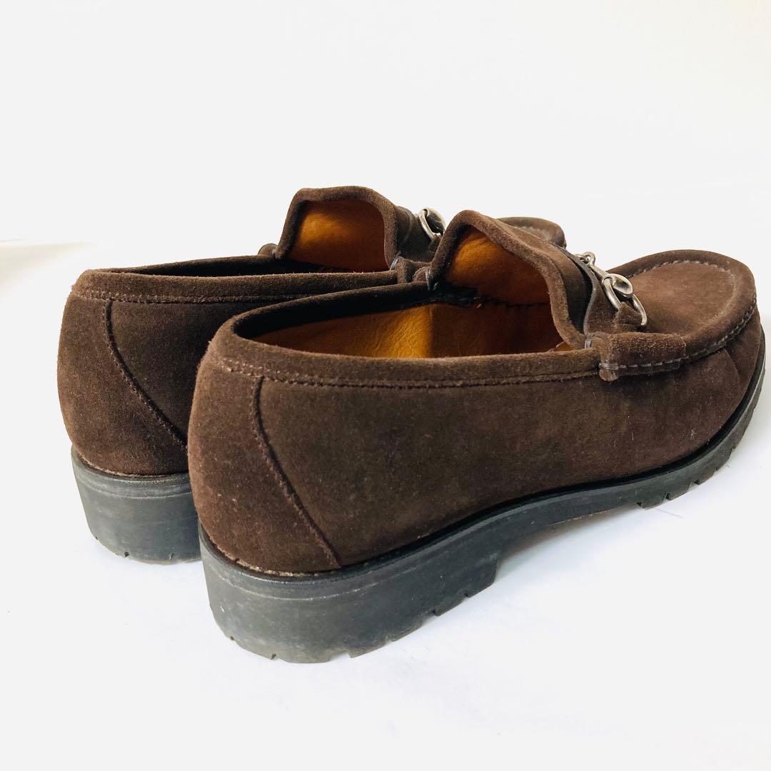 グッチ ホースビット スウェード モカシン シューズ 7E