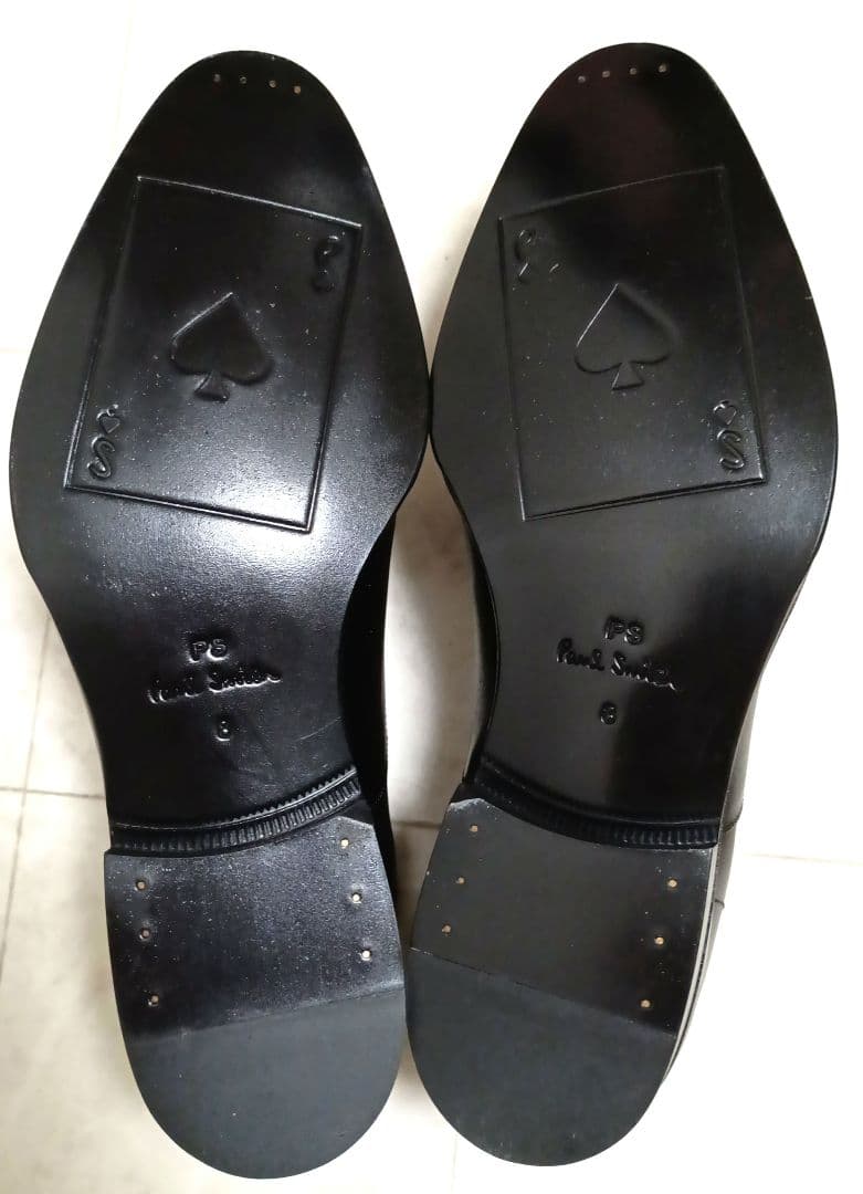 【Paul Smith】 革靴 黒 8 (26.5cm) トランプソール