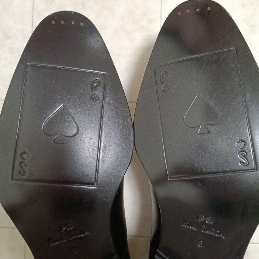 【Paul Smith】 革靴 黒 8 (26.5cm) トランプソール