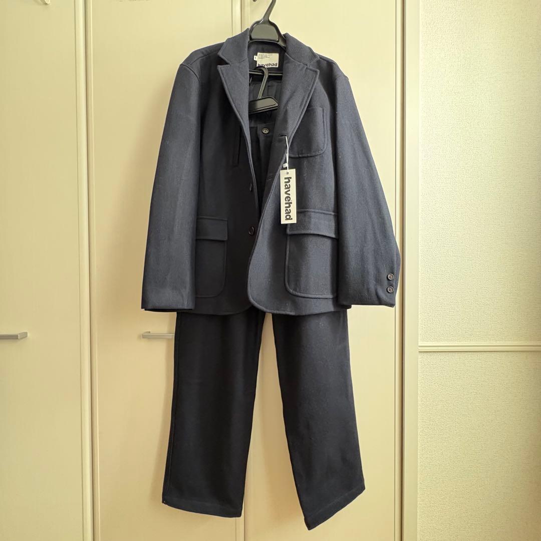 【新品】havehad / City Wool セットアップ ネイビー