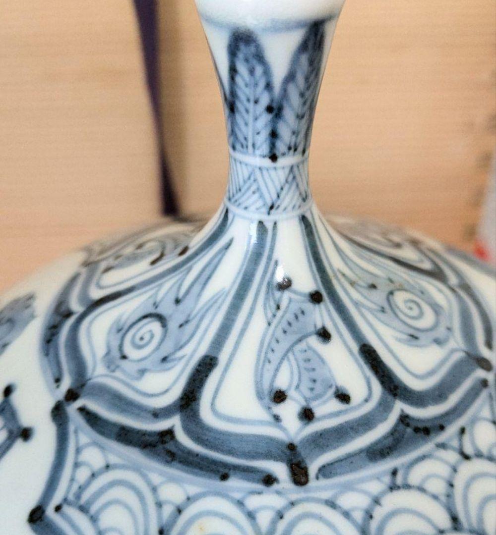 有田焼❁中仙窯❁中尾龍純作❁染付鳳凰❁壺❁未使用❁高級❁希少