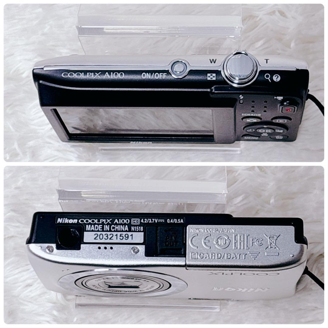 【極美品】Nikon COOLPIX A100 シルバー デジタルカメラ