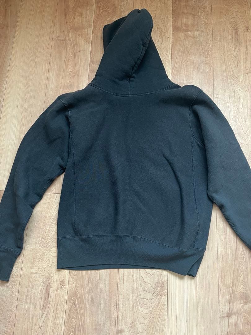 リバースウィーブYale フード付きスウェット ネイビー