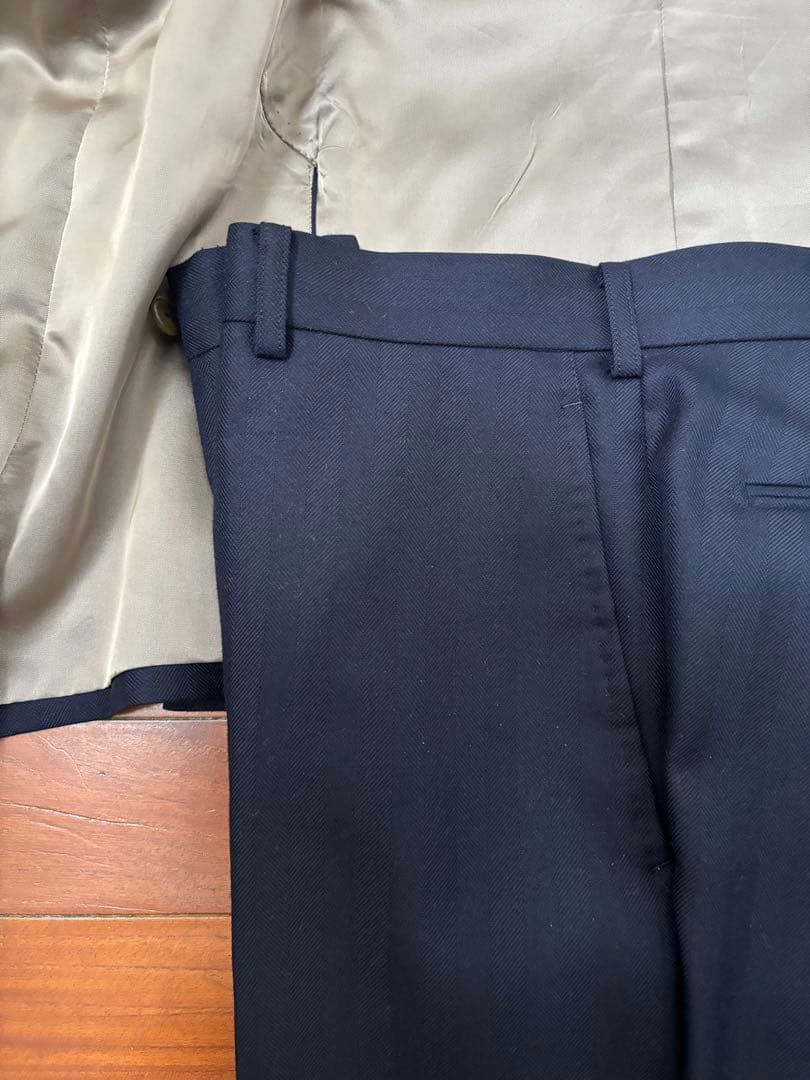 麻布テーラー　美品　冬用　ヘリンボーン・スーツ　A6～AB6程度