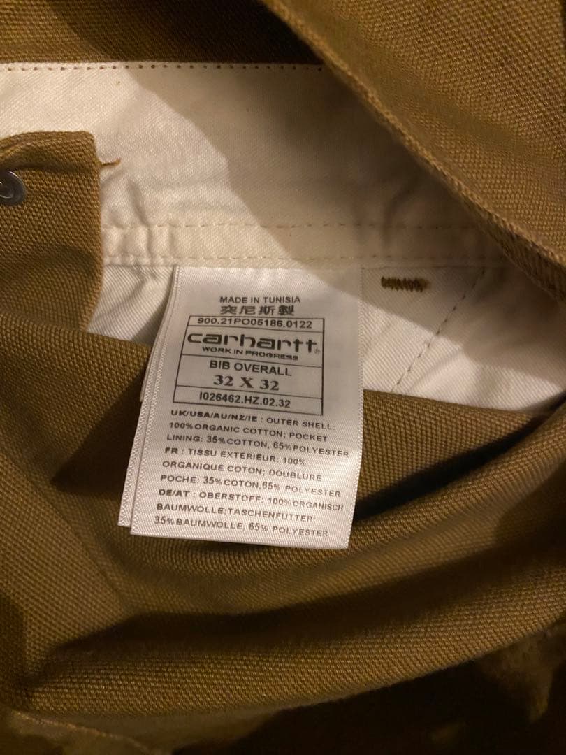 Carhartt カーキオーバーオール
