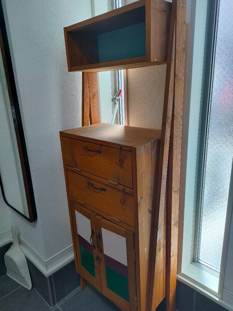 アンティークハンドメイドキャビネットDIYチェストレトロ引き取り