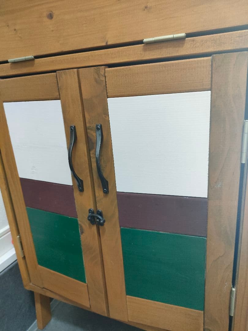 アンティークハンドメイドキャビネットDIYチェストレトロ引き取り