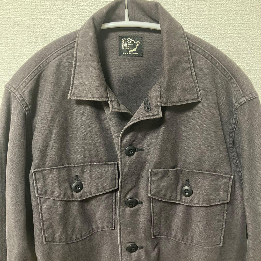 ofSlow ダークグレー ミリタリージャケット
