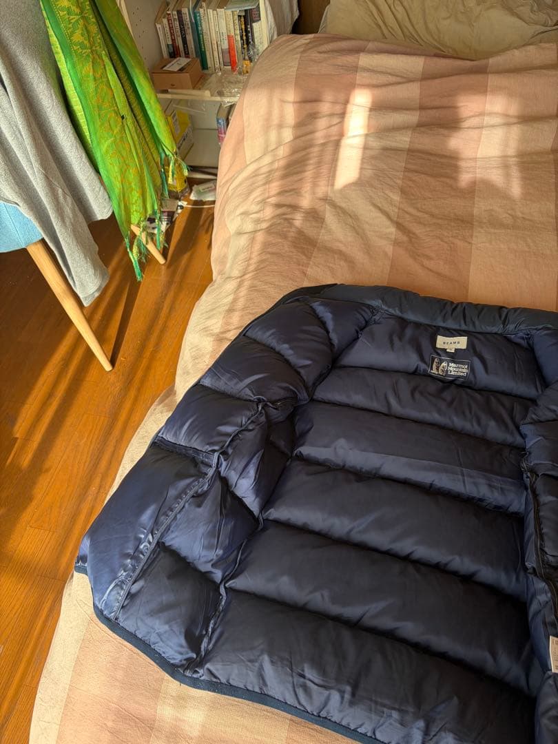 Marmot×BEAMS ダウンベスト M ネイビー マーモットビームス