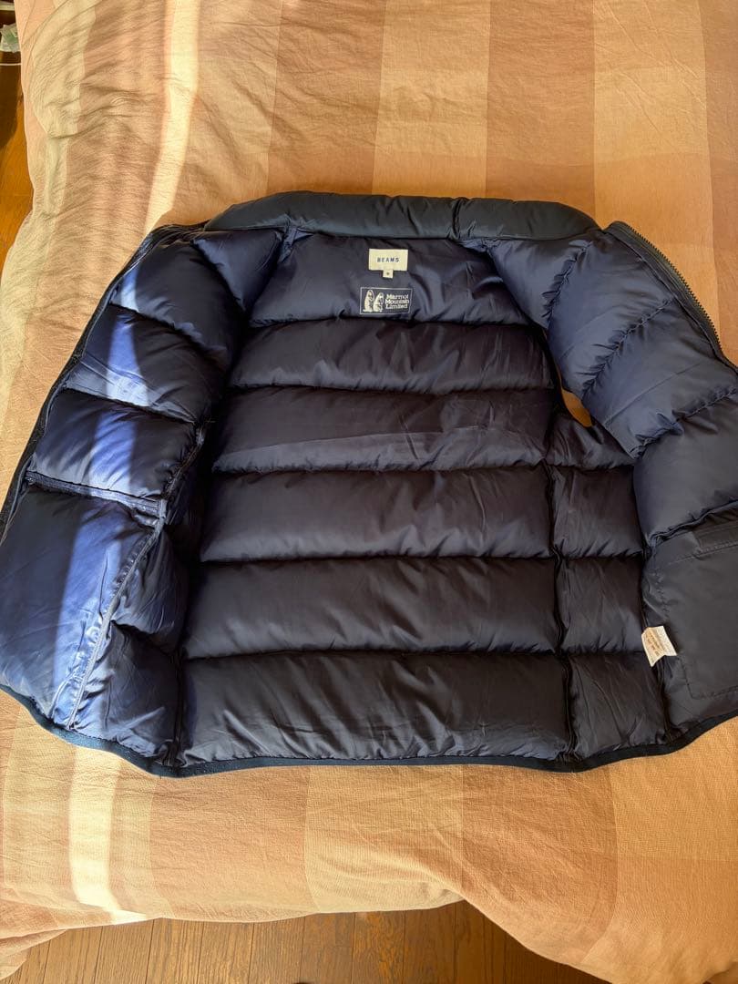 Marmot×BEAMS ダウンベスト M ネイビー マーモットビームス