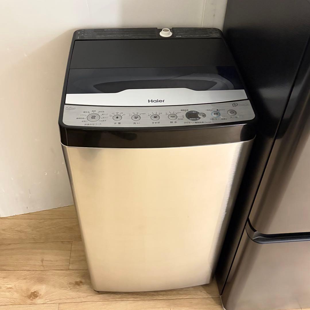 高年式ブラックシルバー1人暮らし家電セット❗️大阪、大阪近郊配送と設置無料o