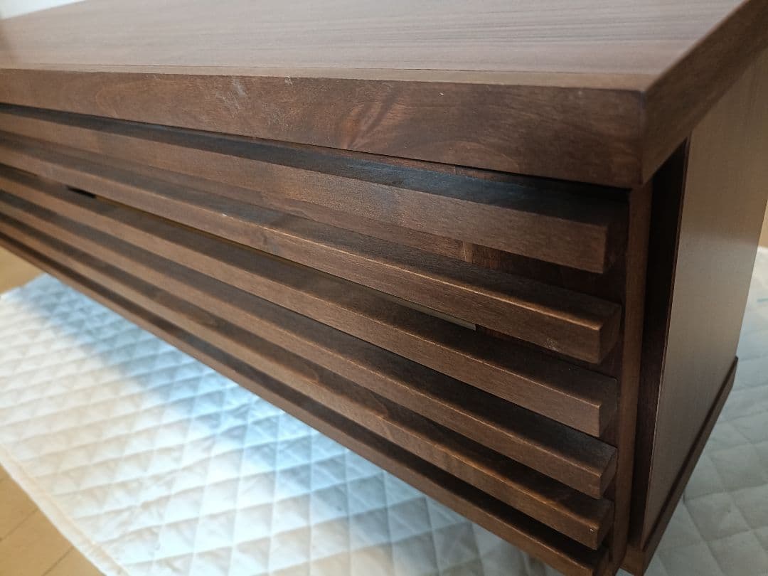 コーナー型テレビボード 100cm ブラウン