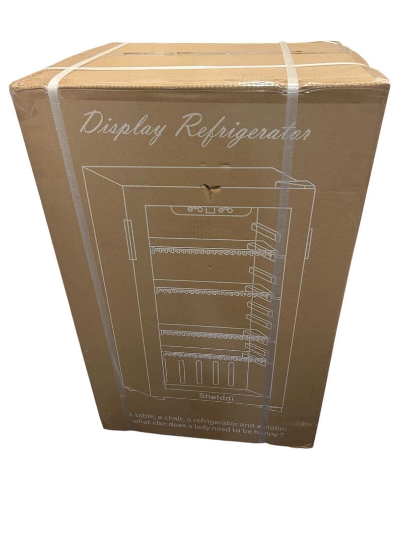 大型冷蔵庫 93L コンプレッサー式 透明ガラスドア 3-16℃ 1ドア静音