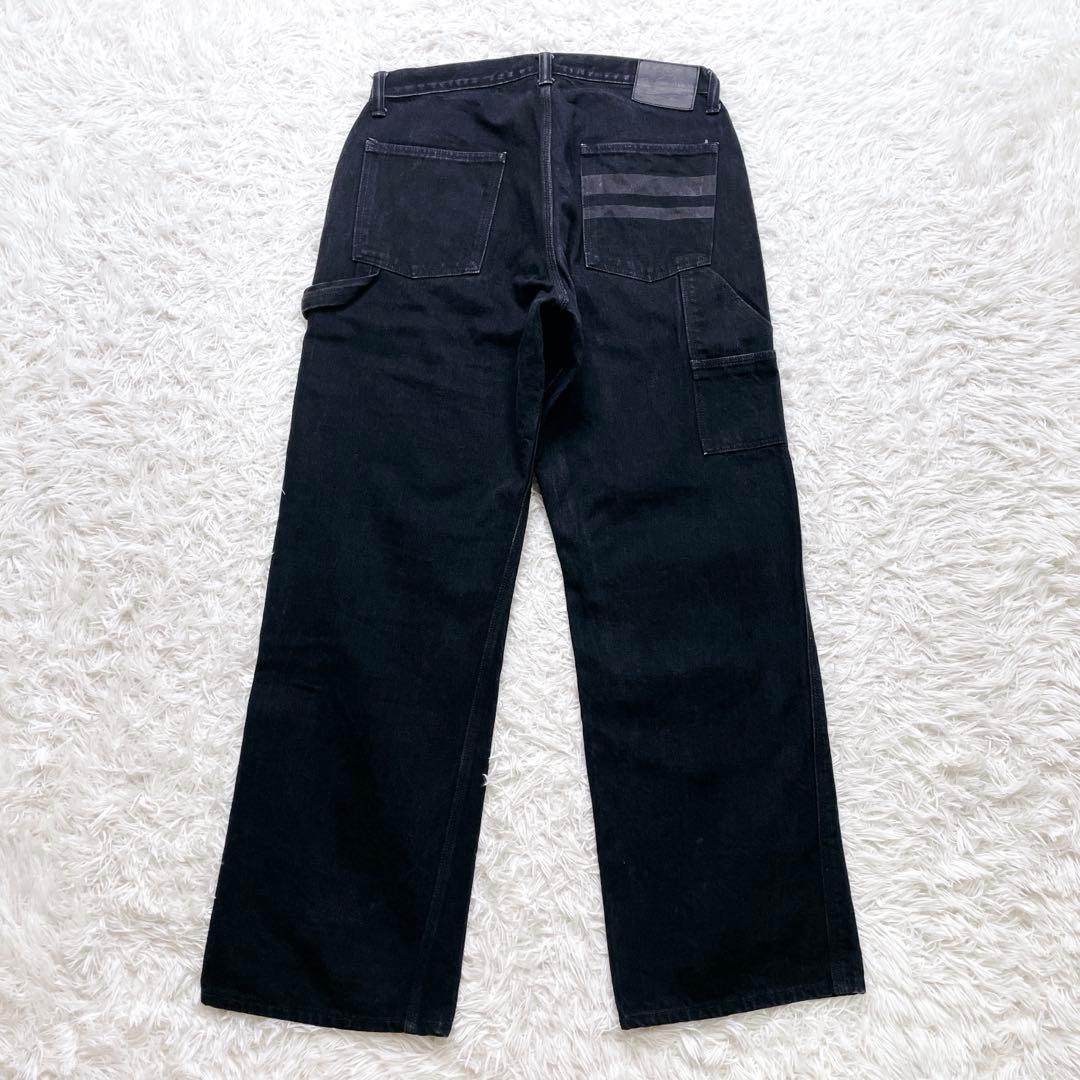 桃太郎ジーンズ ペインターデニム W34 ブラック デニムパンツ ジーンズ
