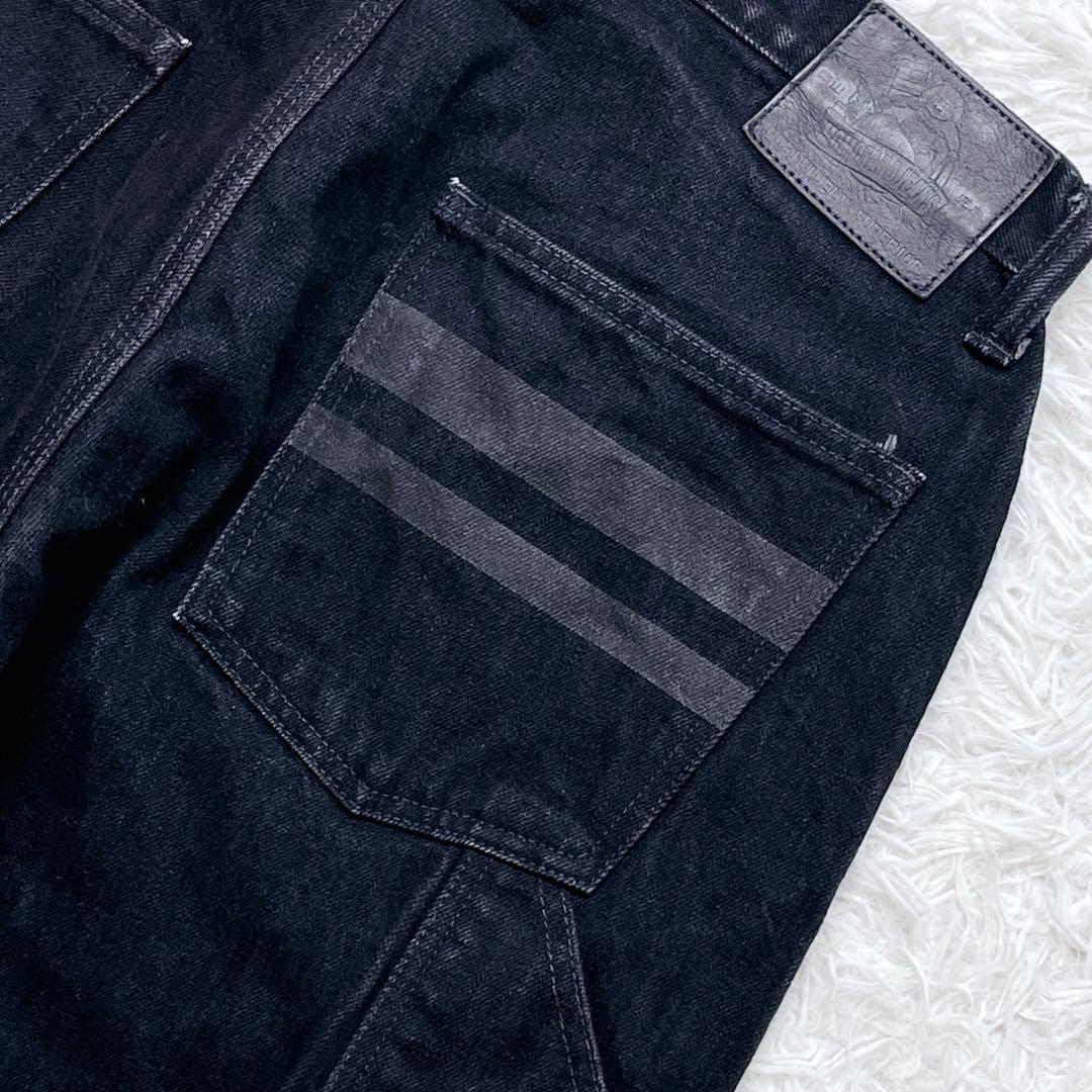 桃太郎ジーンズ ペインターデニム W34 ブラック デニムパンツ ジーンズ