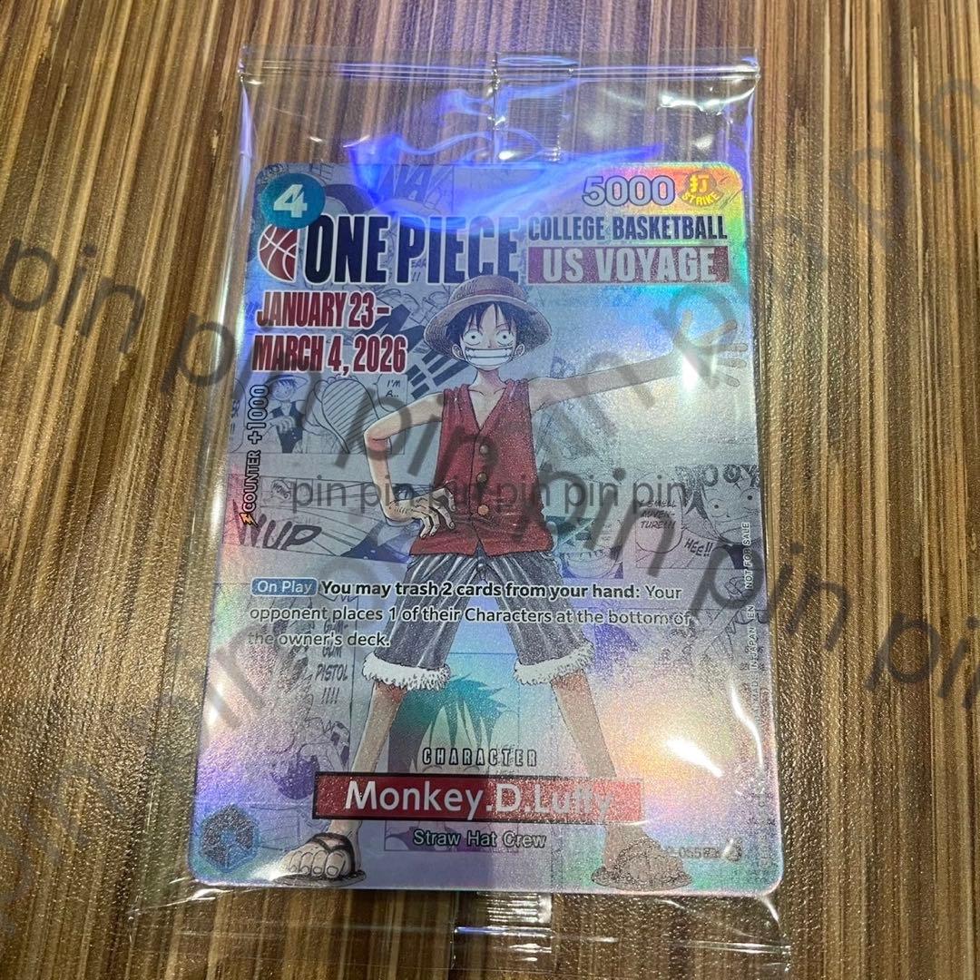 【新品未開封】ワンピースカード モンキー・D・ルフィ アメリカ バスケ限定プロモ