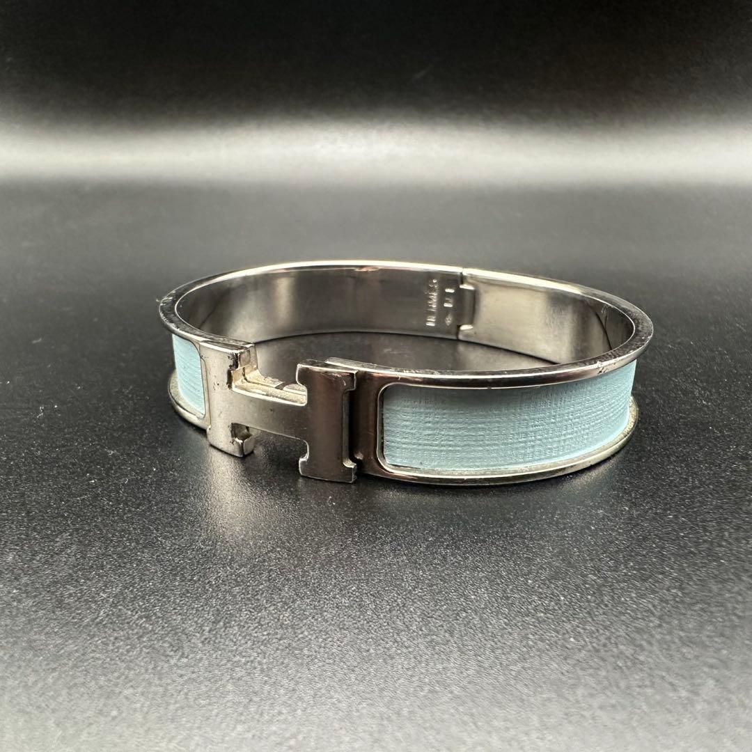 人気✨　エルメス　バングル　ブレスレット　Hクリック　 シルバー　886