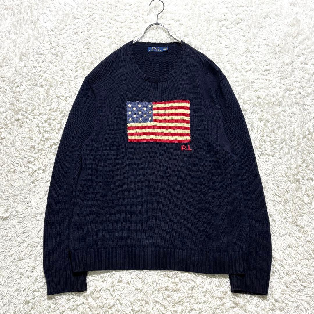 専用　ポロ ラルフローレン アイコニック フラッグ セーター 星条旗 XL