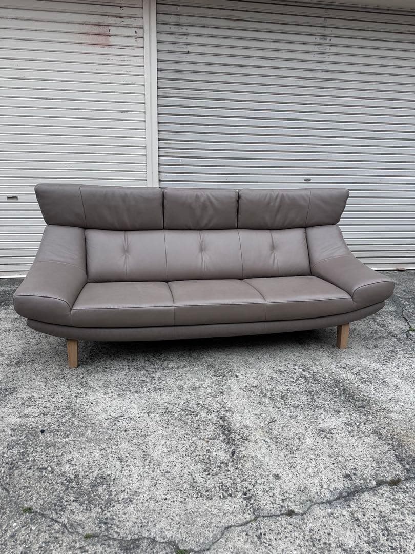 カリモク ZU46モデル 3人掛けソファ 本革ソファ 極美品　junyun