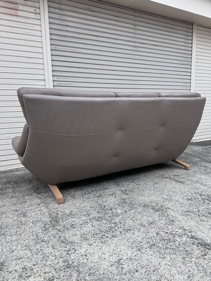 カリモク ZU46モデル 3人掛けソファ 本革ソファ 極美品　junyun