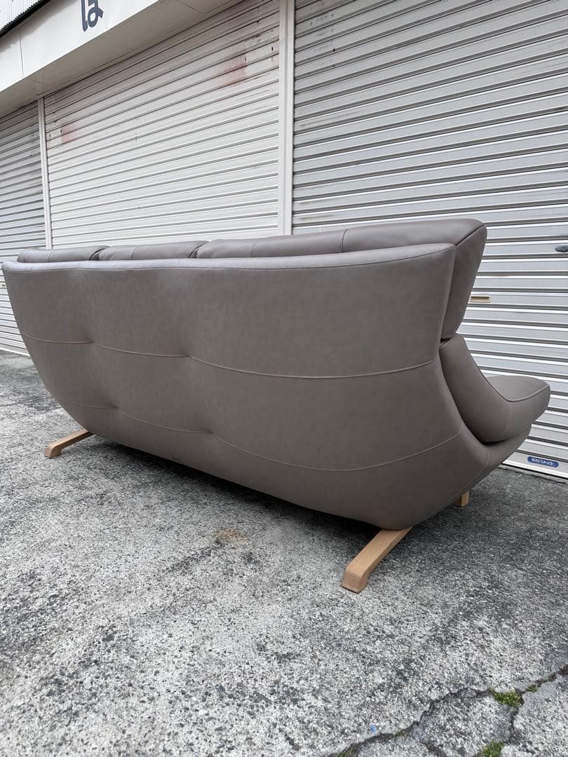 カリモク ZU46モデル 3人掛けソファ 本革ソファ 極美品　junyun