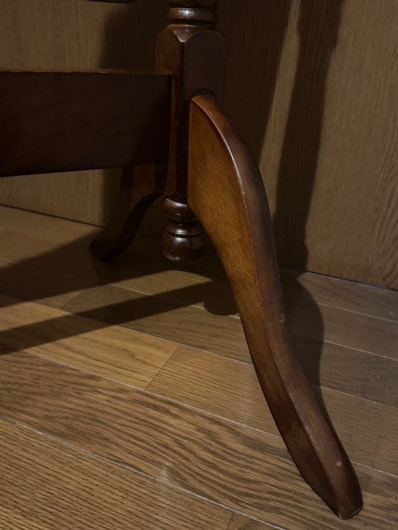 英国クラシック 北欧レトロ 木製 脚付き スタンドミラー 全身鏡 古家具　猫脚