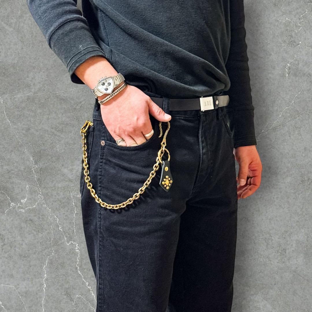 ウォレットチェーン ブラス45cmツイストフック