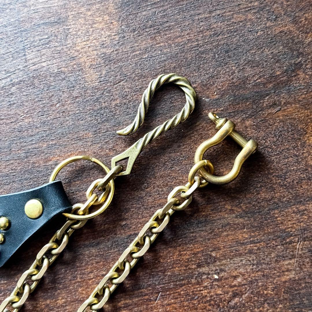 ウォレットチェーン ブラス45cmツイストフック