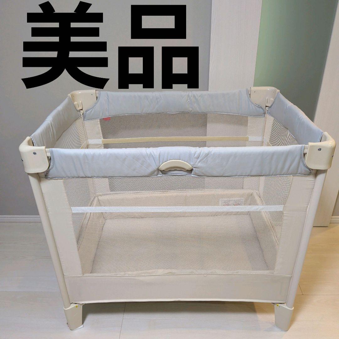 【美品】Aprica アップリカ ココネルエアー AB 折りたたみ ベビーベッド