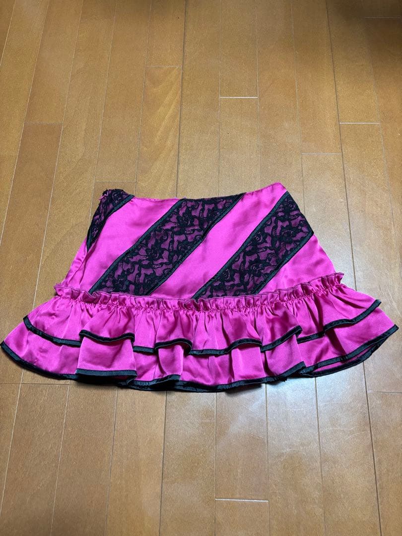 GOLDS infinityピンク フリル ミニスカート M
