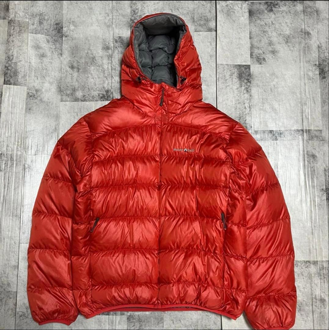 モンベル　ライトアルパインダウンパーカ　赤　オレンジ　XL　800FP