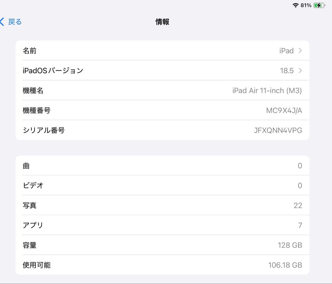 最終値下げ！11インチ iPadAir M3 128GB WiFi スカイブルー
