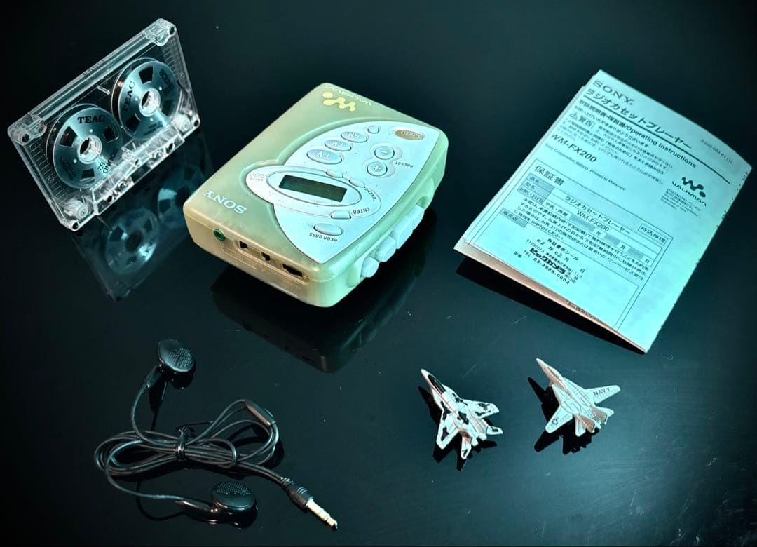 カセットウォークマン SONY WM-FX200 薄い緑「整備済み、完動超美品」