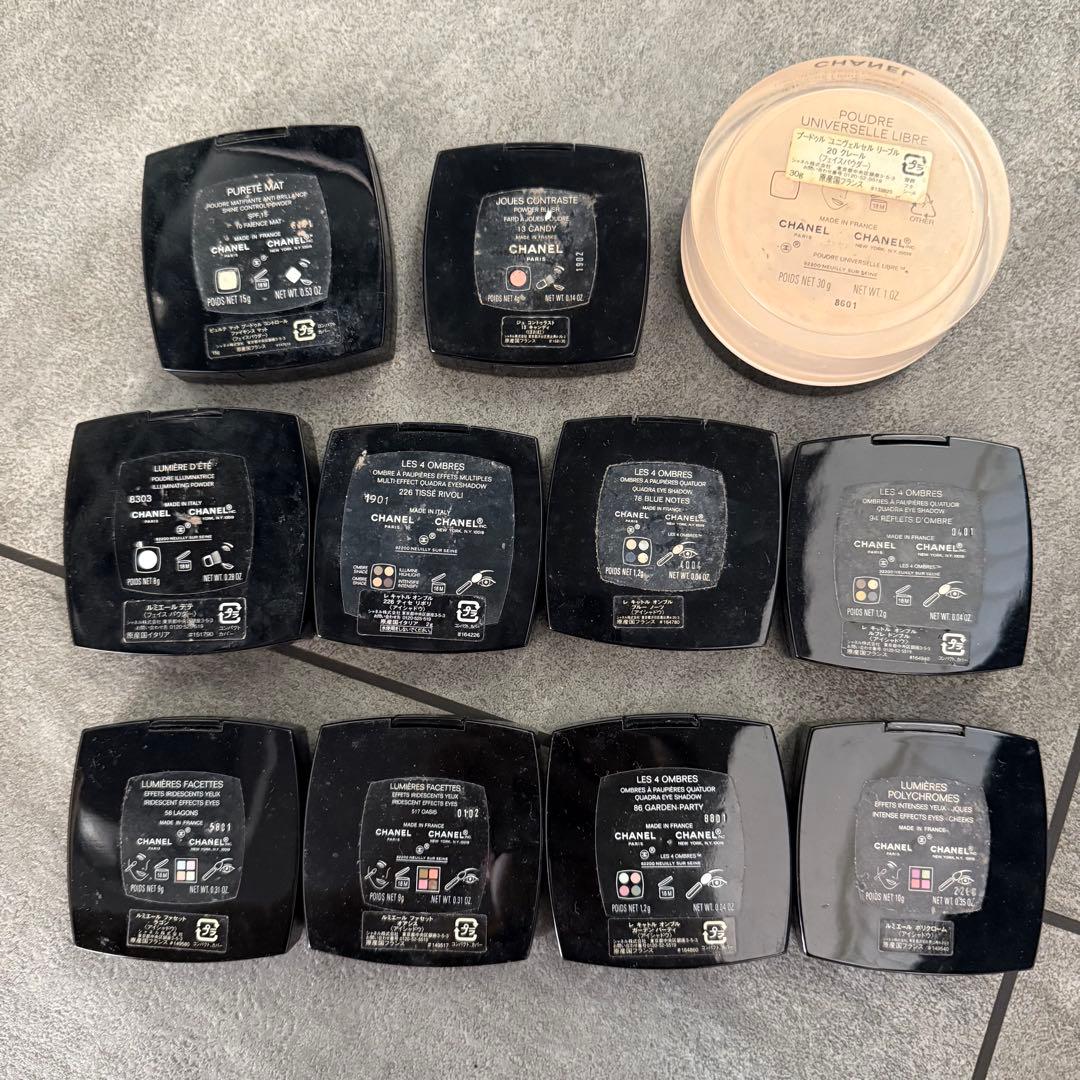 シャネル　化粧品　鏡　拡大鏡　アイシャドウ　チーク　パウダー　下地　まとめ売り