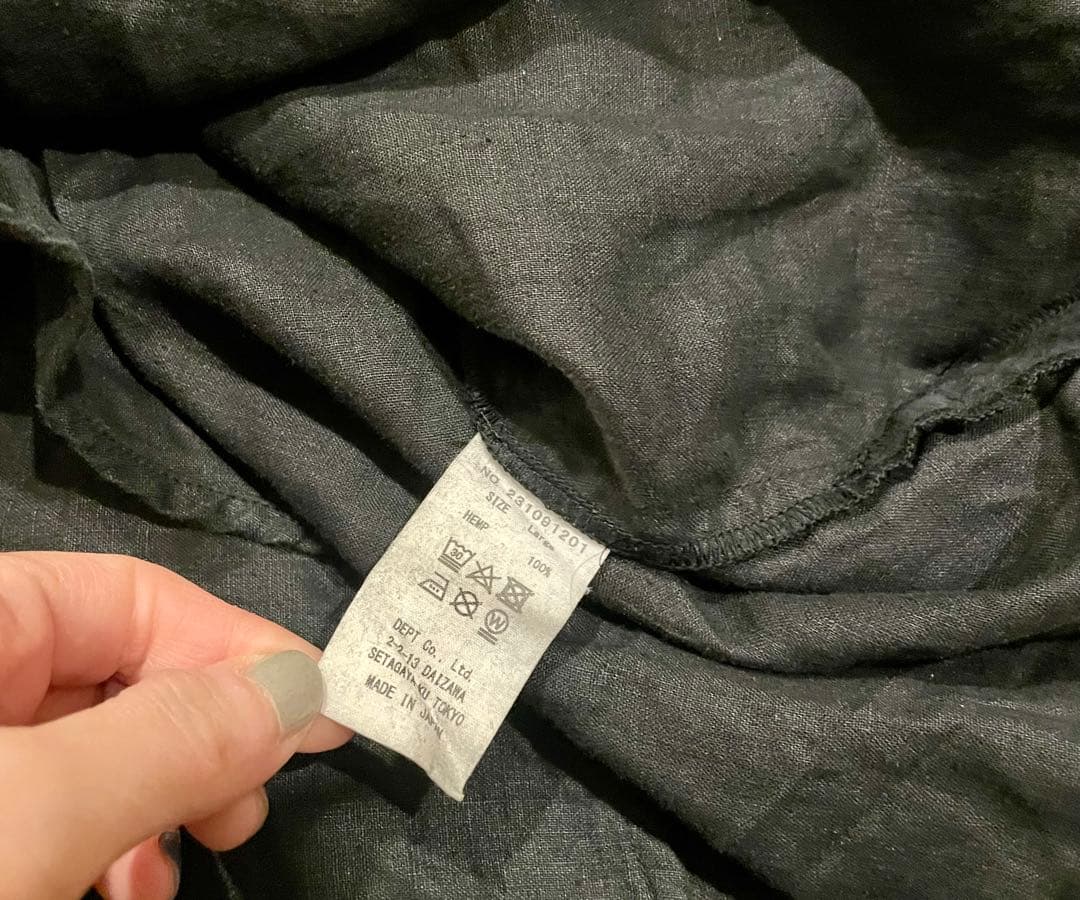 【完売品】dept majotaeリネン チュニック ブラック