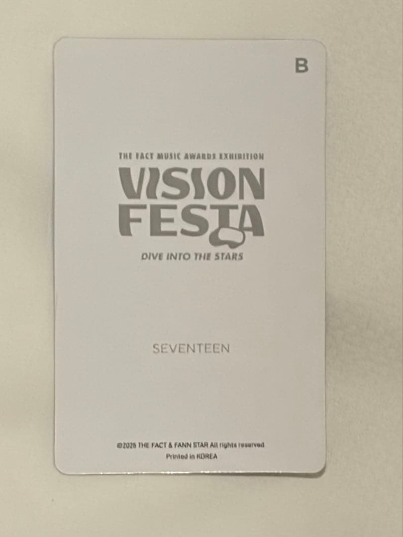 エスクプス トレカ SEVENTEEN VISION FESTA