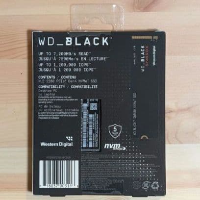 内蔵型SSD 8TB WD Sandisk WD_BLACK SN850X NVMe SSD