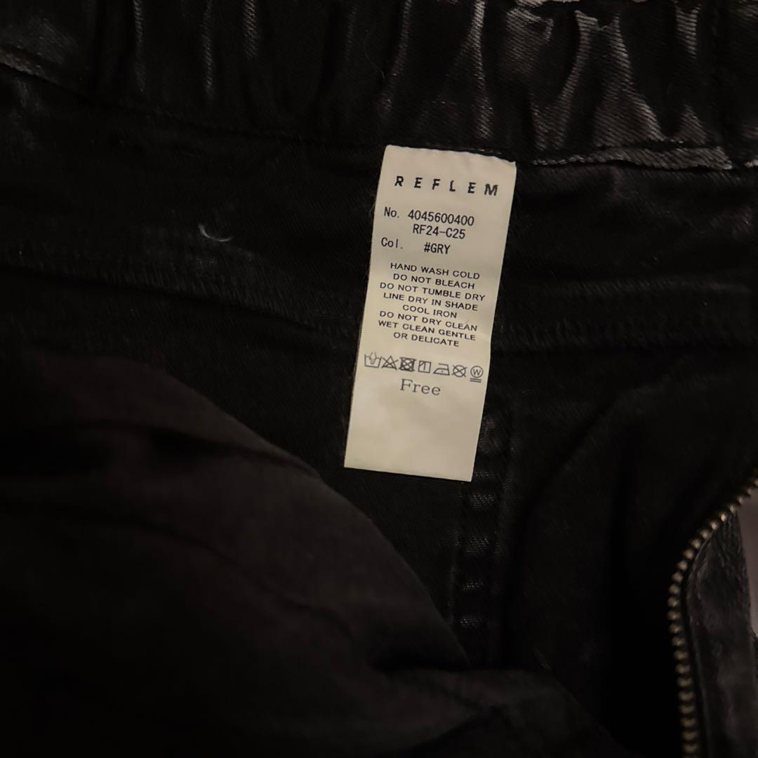 ！説明文必読！レフレム レッグカバー付き レイヤードデニムショートパンツ グレー