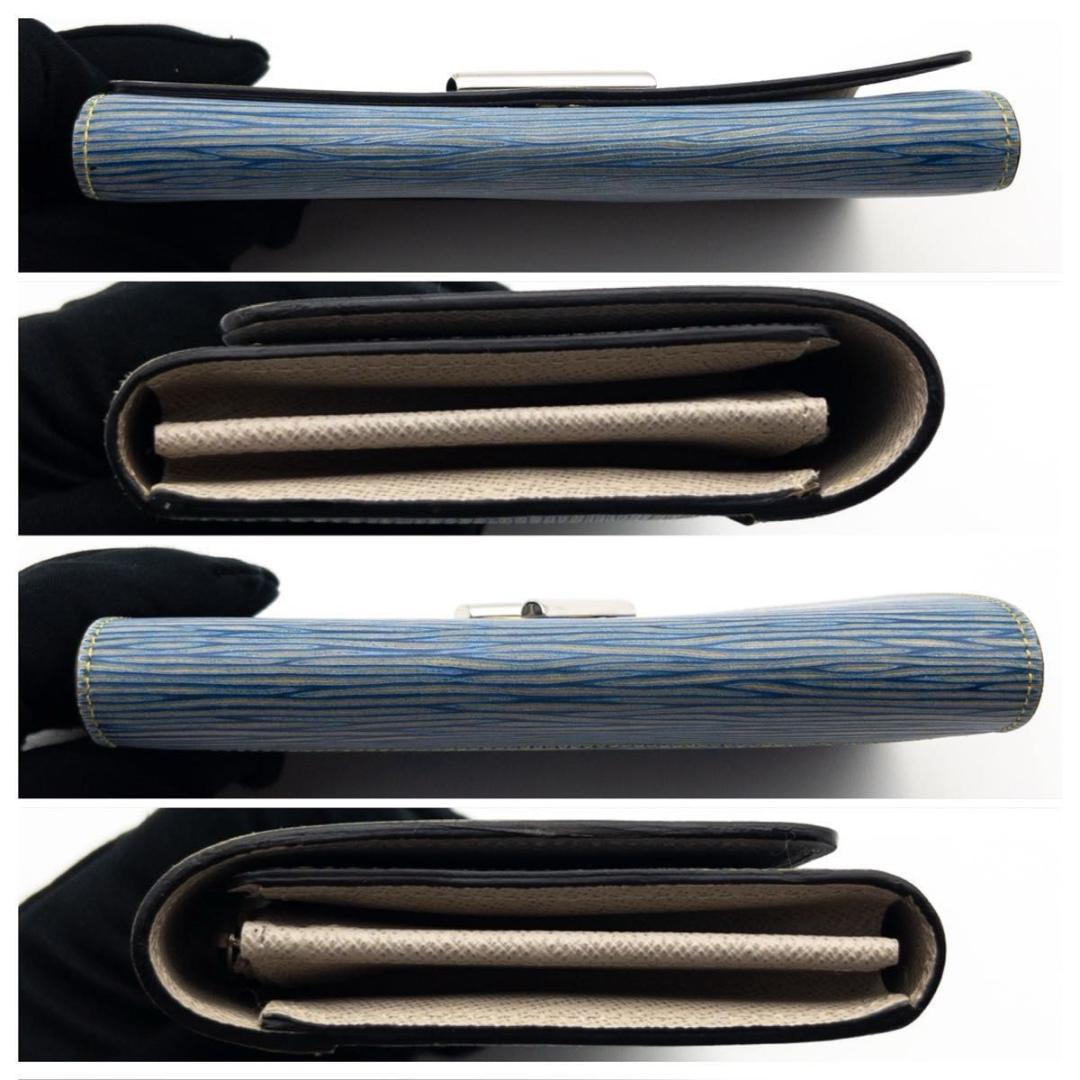 【極美品】ルイヴィトン　ポルトフォイユツイスト　長財布　エピ　デニム　ブルー