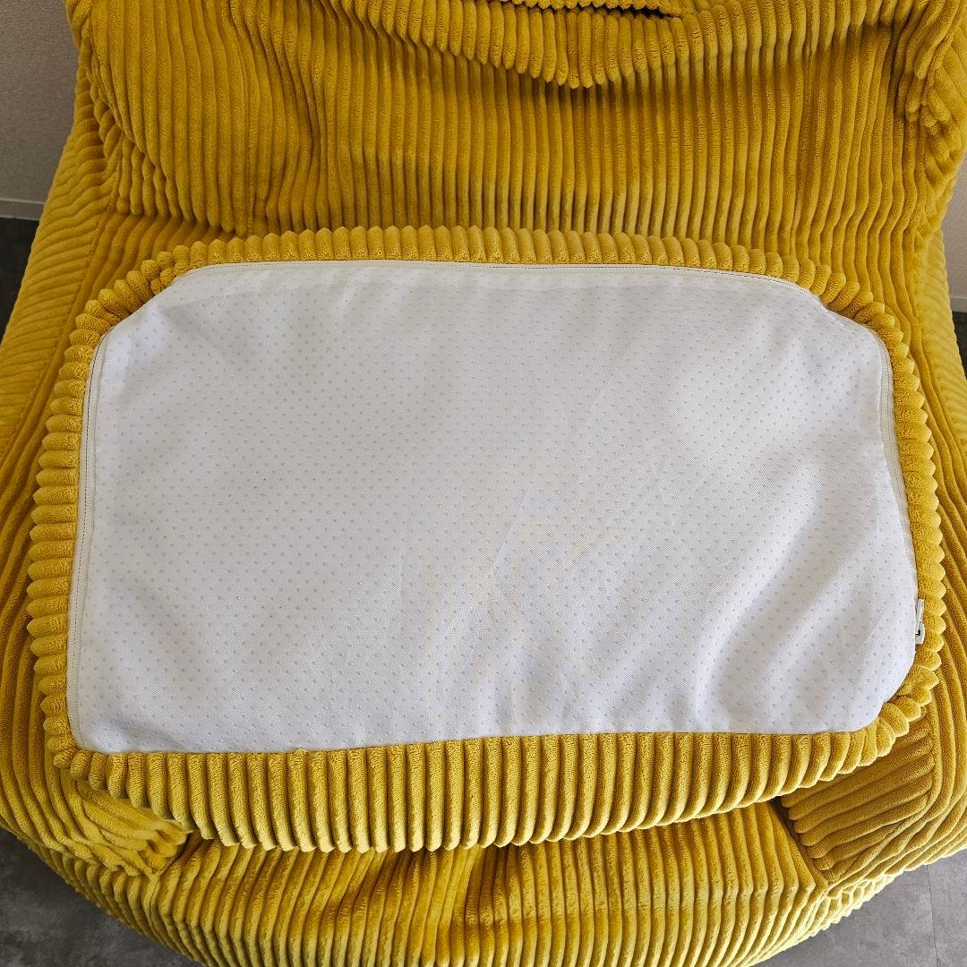 LOOSY 1人掛けビーズソファ ソファ+オットマン mustard色