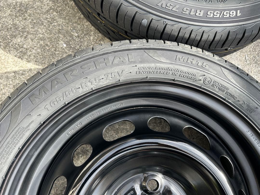 専用品①新品タイヤ165/55R15 ホイールタイヤ4本セット