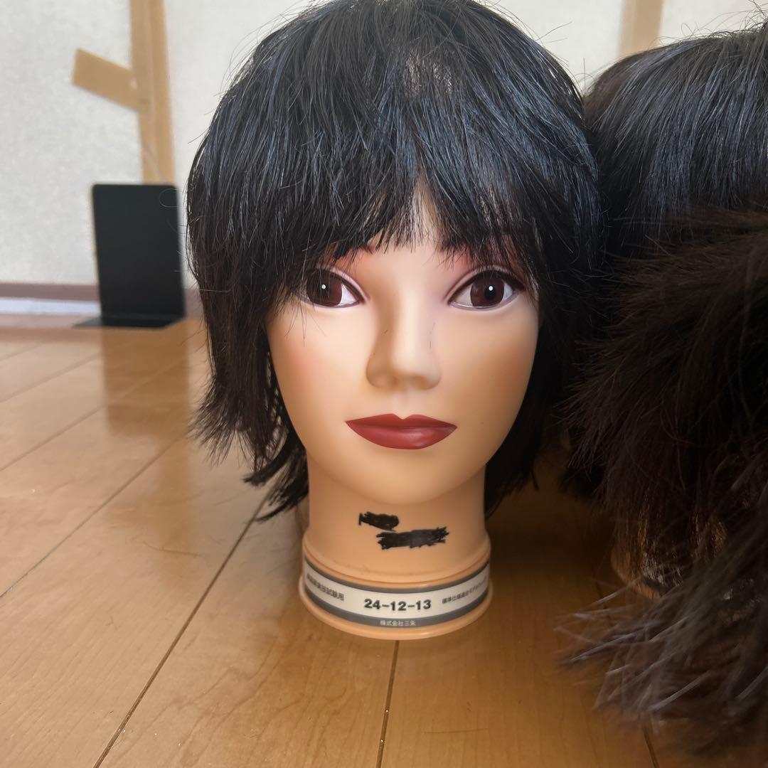 美容師国家試験用カット済みウィッグ16体