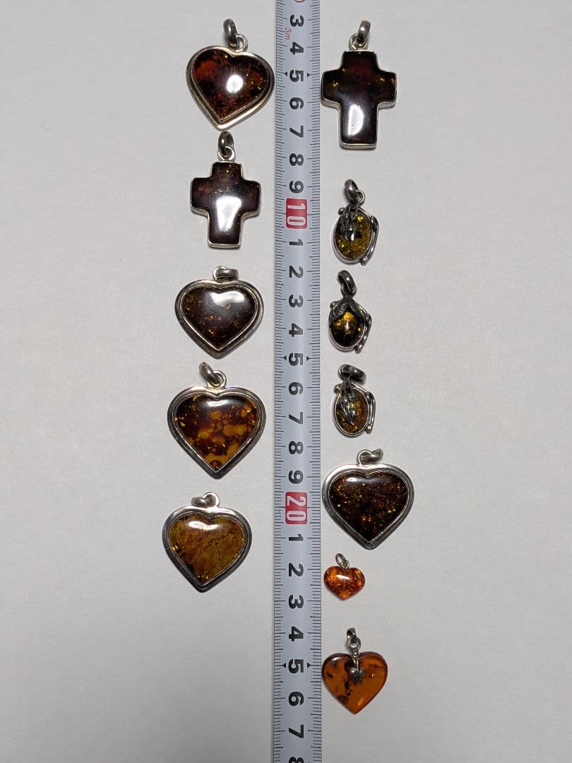 琥珀 ペンダントトップ シルバー 925 チャーム