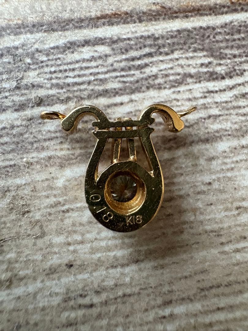 K18 ゴールド1.7gホルンだったかな？ピンスライドチェーン向け。