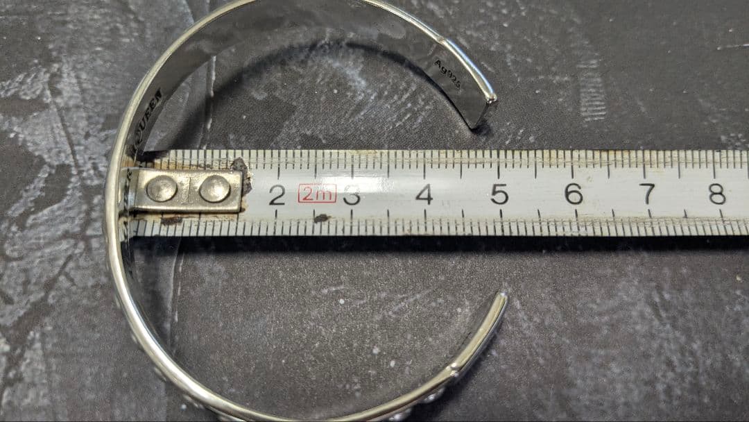 ②【Maid in italy】アレキサンダーマックイーン シルバー バングル